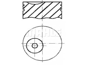 MAHLE ORIGINAL E59560 0.50 stūmoklis 
 Variklis -> Cilindrai/stūmokliai