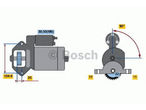 BOSCH 0 986 022 561 starteris 
 Elektros įranga -> Starterio sistema -> Starteris
1057661, 1076141, 1085273, 1151642