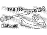 FEBEST TAB-160 valdymo svirties/išilginių svirčių įvorė 
 Ašies montavimas/vairavimo mechanizmas/ratai -> Valdymo svirtis/pasukamosios svirties sujungimas -> Montavimas/sutvirtinimas
48635-26080, 48635-35010