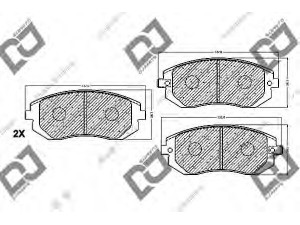 DJ PARTS BP1062 stabdžių trinkelių rinkinys, diskinis stabdys 
 Techninės priežiūros dalys -> Papildomas remontas
26296-AE160, 26296-AG020, 26296-AG040