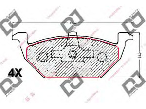 DJ PARTS BP2033 stabdžių trinkelių rinkinys, diskinis stabdys 
 Techninės priežiūros dalys -> Papildomas remontas
1J0698151, 1J0698151B