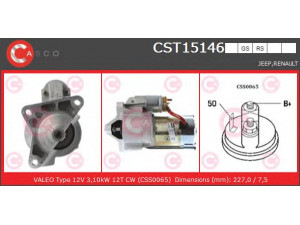 CASCO CST15146GS starteris 
 Elektros įranga -> Starterio sistema -> Starteris
310405, 7700499246, 7700764429