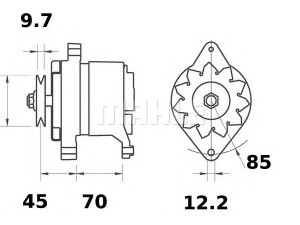 MAHLE ORIGINAL MG 423 kintamosios srovės generatorius 
 Elektros įranga -> Kint. sr. generatorius/dalys -> Kintamosios srovės generatorius
46231735, 46231740, 5955557, 5958565