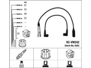 NGK 8262 uždegimo laido komplektas 
 Kibirkšties / kaitinamasis uždegimas -> Uždegimo laidai/jungtys