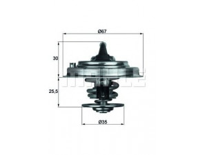 MAHLE ORIGINAL TX 30 71D termostatas, aušinimo skystis 
 Aušinimo sistema -> Termostatas/tarpiklis -> Thermostat