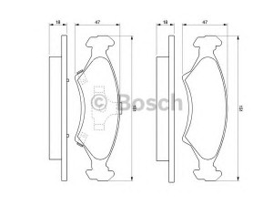 BOSCH 0 986 424 348 stabdžių trinkelių rinkinys, diskinis stabdys 
 Techninės priežiūros dalys -> Papildomas remontas