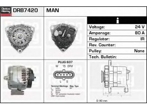 DELCO REMY DRB7420 kintamosios srovės generatorius 
 Elektros įranga -> Kint. sr. generatorius/dalys -> Kintamosios srovės generatorius
51261017249, 51261017271