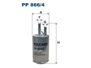 FILTRON PP866/4 kuro filtras 
 Degalų tiekimo sistema -> Kuro filtras/korpusas
30792046, 31261044, 31274940, 31355412