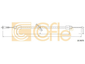 COFLE 10.9870 trosas, stovėjimo stabdys 
 Stabdžių sistema -> Valdymo svirtys/trosai
9064205885, A9064205885