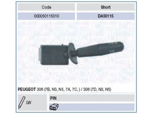 MAGNETI MARELLI 000050115010 vairo kolonėlės jungiklis 
 Vidaus įranga -> Rankinės/kojinės svirties sistema
623984