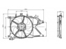 NRF 47012 ventiliatorius, radiatoriaus 
 Aušinimo sistema -> Oro aušinimas
1314445, 1341331, 1341337, 1341351