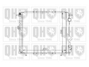 QUINTON HAZELL QER1348 radiatorius, variklio aušinimas 
 Aušinimo sistema -> Radiatorius/alyvos aušintuvas -> Radiatorius/dalys
77 00 784 036, 77 00 811 808