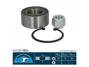 BTA H1C019BTA rato guolio komplektas 
 Ašies montavimas/vairavimo mechanizmas/ratai -> Rato stebulė/montavimas -> Rato guolis
3350.72, 3350.72