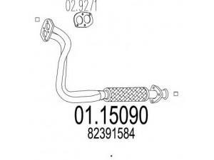 MTS 01.15090 išleidimo kolektorius 
 Išmetimo sistema -> Išmetimo vamzdžiai
82391584