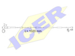 ICER 610623 E C įspėjimo kontaktas, stabdžių trinkelių susidėvėjimas 
 Stabdžių sistema -> Susidėvėjimo indikatorius, stabdžių trinkelės
34 35 6 789 080, 34 35 6 792 568