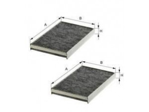 UNIFLUX FILTERS XCK363 filtras, salono oras 
 Techninės priežiūros dalys -> Techninės priežiūros intervalai
221 830 00 18, 211 830 07 18, 2118300718