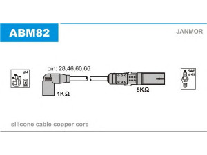 JANMOR ABM82 uždegimo laido komplektas 
 Kibirkšties / kaitinamasis uždegimas -> Uždegimo laidai/jungtys
06A 905 409 A, 06A 905 409 E, 06A 905 409 F