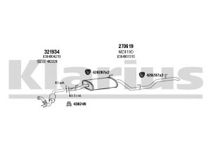 KLARIUS 600503E išmetimo sistema 
 Išmetimo sistema -> Išmetimo sistema, visa