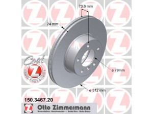 ZIMMERMANN 150.3467.20 stabdžių diskas 
 Dviratė transporto priemonės -> Stabdžių sistema -> Stabdžių diskai / priedai
3411 6 774 875, 3411 6 855 006