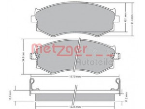 METZGER 1170603 stabdžių trinkelių rinkinys, diskinis stabdys 
 Techninės priežiūros dalys -> Papildomas remontas
41060-32R90, 41060-32R93, 41060-32R94