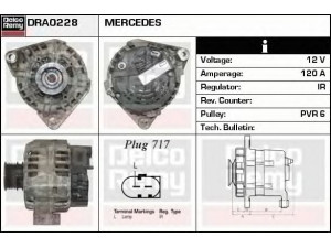 DELCO REMY DRA0228 kintamosios srovės generatorius 
 Elektros įranga -> Kint. sr. generatorius/dalys -> Kintamosios srovės generatorius