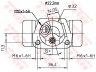 TRW BWH232 rato stabdžių cilindras 
 Stabdžių sistema -> Ratų cilindrai
1115986, 6791095, 6808557, 93BB2261EC