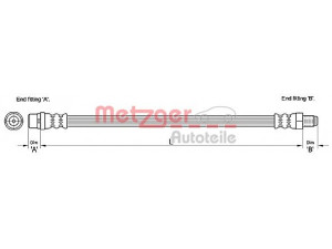 METZGER 4110255 stabdžių žarnelė 
 Stabdžių sistema -> Stabdžių žarnelės
4F0 611 775, 4F0 611 775D