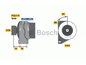 BOSCH 0 124 525 061 kintamosios srovės generatorius