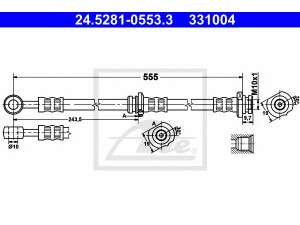ATE 24.5281-0553.3 stabdžių žarnelė 
 Stabdžių sistema -> Stabdžių žarnelės
46210-5M316