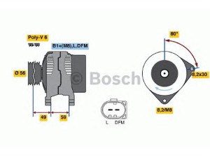 BOSCH 0 986 044 390 kintamosios srovės generatorius 
 Elektros įranga -> Kint. sr. generatorius/dalys -> Kintamosios srovės generatorius
037 903 025 K, 037 903 025 K, 037 903 025 R