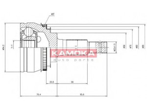 KAMOKA 6788 jungčių komplektas, kardaninis velenas 
 Ratų pavara -> Sujungimai/komplektas
43410-33040, 43420-33040