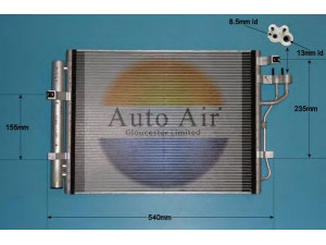 AUTO AIR GLOUCESTER 16-9670 kondensatorius, oro kondicionierius 
 Oro kondicionavimas -> Kondensatorius