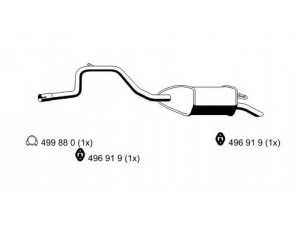 ERNST 344081 galinis duslintuvas 
 Išmetimo sistema -> Duslintuvas
1 125 644, 1 518 073