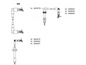 BREMI 909 uždegimo laido komplektas 
 Kibirkšties / kaitinamasis uždegimas -> Uždegimo laidai/jungtys
60609831, 60808240