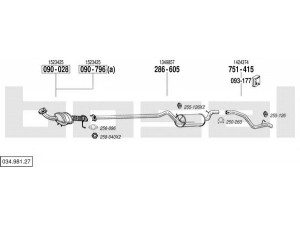 BOSAL 034.981.27 išmetimo sistema 
 Išmetimo sistema -> Išmetimo sistema, visa