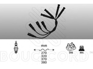 BOUGICORD 9617 uždegimo laido komplektas 
 Kibirkšties / kaitinamasis uždegimas -> Uždegimo laidai/jungtys
12121247361, 1247361