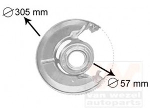 VAN WEZEL 3010371 apsauginis skydas, stabdžių diskas 
 Stabdžių sistema -> Diskinis stabdys -> Stabdžių dalys/priedai
126-421-02-20, 1264210220, A1264210220