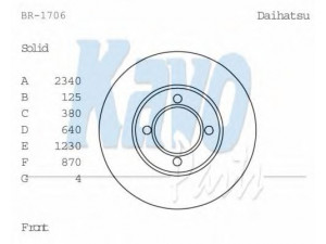 KAVO PARTS BR-1706 stabdžių diskas 
 Dviratė transporto priemonės -> Stabdžių sistema -> Stabdžių diskai / priedai
4351212140, 4351212140000, 4351212140400