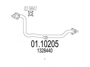MTS 01.10205 išleidimo kolektorius 
 Išmetimo sistema -> Išmetimo vamzdžiai
1328440