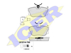 ICER 181614 stabdžių trinkelių rinkinys, diskinis stabdys 
 Techninės priežiūros dalys -> Papildomas remontas
7D0 698 451, 7D0 698 451 A, 7D0 698 451 G