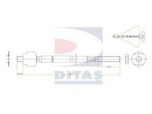 DITAS A2-5608 vidinė skersinė vairo trauklė 
 Vairavimas -> Vairo mechanizmo sujungimai
45503-19215, 45503-29365