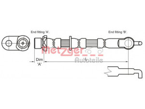 METZGER 4110013 stabdžių žarnelė 
 Stabdžių sistema -> Stabdžių žarnelės
90947-02C31, 90947-02D76