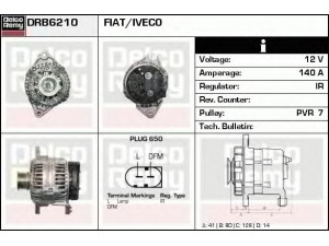 DELCO REMY DRB6210 kintamosios srovės generatorius 
 Elektros įranga -> Kint. sr. generatorius/dalys -> Kintamosios srovės generatorius
504009978