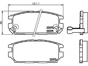 HELLA 8DB 355 009-291 stabdžių trinkelių rinkinys, diskinis stabdys 
 Techninės priežiūros dalys -> Papildomas remontas
MB857610, MB928067, MN102625, MR129434