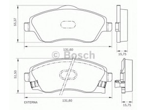 BOSCH 0 986 BB0 270 stabdžių trinkelių rinkinys, diskinis stabdys 
 Techninės priežiūros dalys -> Papildomas remontas