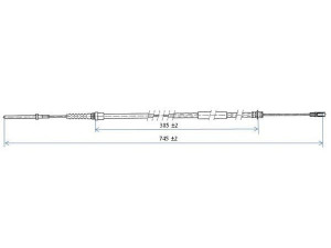 FERODO FHB431240 trosas, stovėjimo stabdys 
 Stabdžių sistema -> Valdymo svirtys/trosai
474583, 4745F0