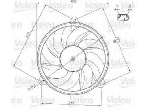 VALEO 696070 ventiliatorius, radiatoriaus 
 Aušinimo sistema -> Oro aušinimas
1253-C7, 1253C7