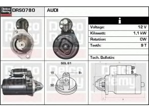 DELCO REMY DRS0780 starteris 
 Elektros įranga -> Starterio sistema -> Starteris
035900023D, 035911023, 035911023A