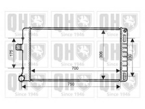 QUINTON HAZELL QER1930 radiatorius, variklio aušinimas 
 Aušinimo sistema -> Radiatorius/alyvos aušintuvas -> Radiatorius/dalys
46 739 749