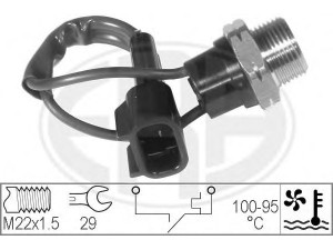 ERA 330276 temperatūros jungiklis, radiatoriaus ventiliatorius 
 Aušinimo sistema -> Siuntimo blokas, aušinimo skysčio temperatūra
13 41 018, 90 340 497